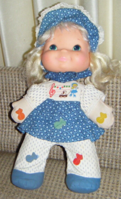 Vintage 1974 BLONDE GIRL LOVE NOTES DOLL Musical Works Hair Needs