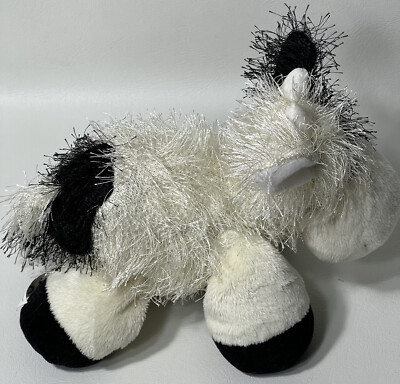 Ganz Webkinz HM003 Black & White Cow Plush Stuffed Toy No Code