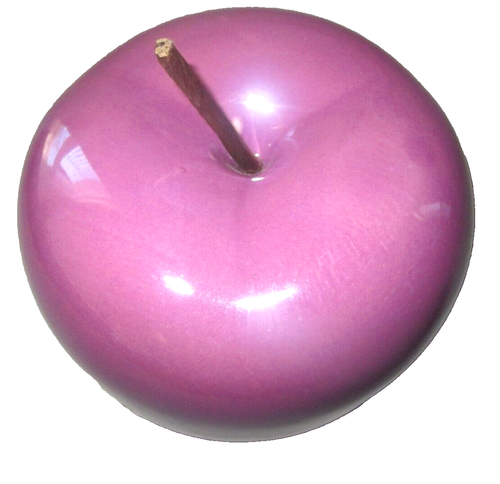 Glossy Purple Ceramic Apple 5" Paperweight - Picture 2 of 6