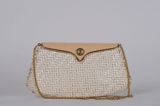 Rodo Made In Italy Vintage Wicker Clutch Purse Evening Bag Handbag