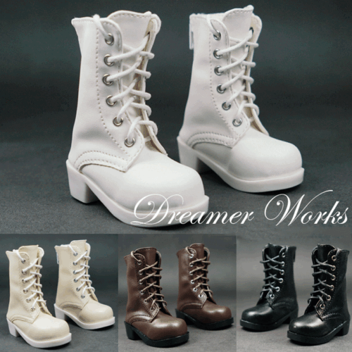 Chaussures SD/BJD 1/3 1/4 PU neuves à lacets chaussures femmes bottes courtes modèle - Photo 1/9