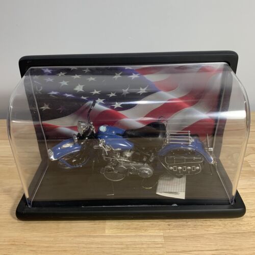 Harley Davidson Panhead Road Rally Edition 1948 Franklin Mint 1:10 azul con estuche - Imagen 2 de 18