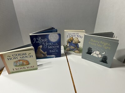 Lot Of 4 Children s Board Books Love Themed Guess How Much, To the Moon & Back