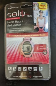 NEW Sportline Solo 925 Fréquence cardiaque + Pedomètre Pink Eau Résistante Étapes