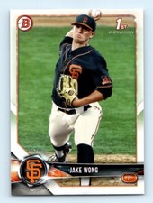 2018 Bowman Draft Jake Wong San Francisco Giants #BD-55 1st Bowman