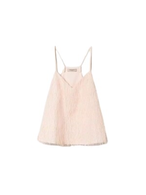 Twinset Top mit Fäden Federoptik, Farbe Rosa Cupcake, Modell 241TP2434 00178