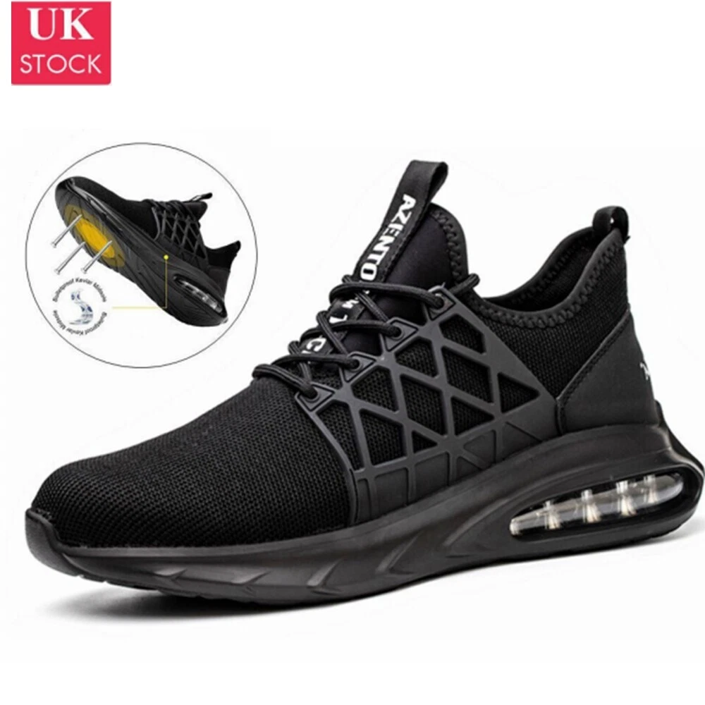 Air Cushion Safety Trainers Shoes Ultra Light Work Boots Men Women Steel Toe Cap