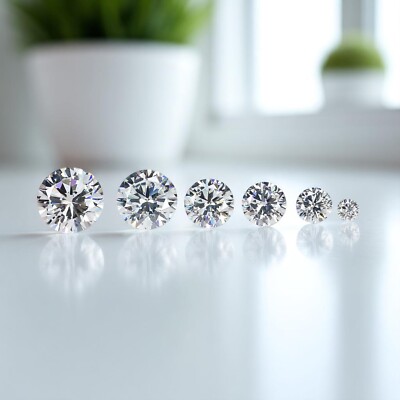 Round Cubic Zirconia Cut Stones White CZ Stones Round Cut American Stones GN203