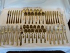 000024Db
Goldtone Stainless Steel Flatware 62 Pc Service for 12 new & Euc