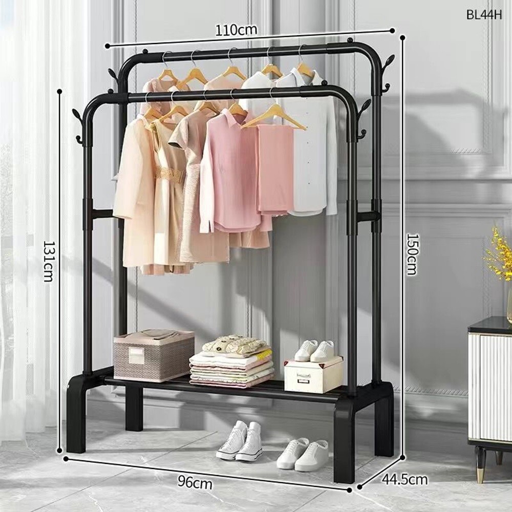 Tier Walmart Clothes Rack On Wheels Double Rod Clothing Rack Heavy