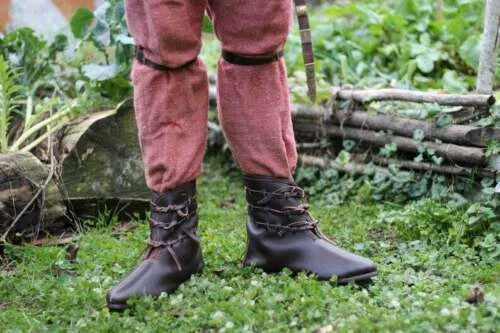 Zapatos de Cuero Hedeby Zapatos Tipo III Zapatos Vikingos Renacimiento Bota Larp SCA Zapatos Foto 3 de 4