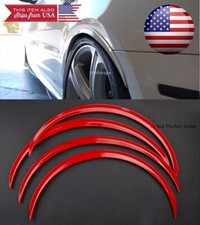 2 Pairs Flexible 1 Arch Extension Wide Body Fender Flares Red Lip For Dodge