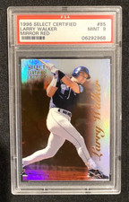 1996 Select Certified Larry Walker #85 Mirror RED PSA 9 MINT !!!  POP 3 !!