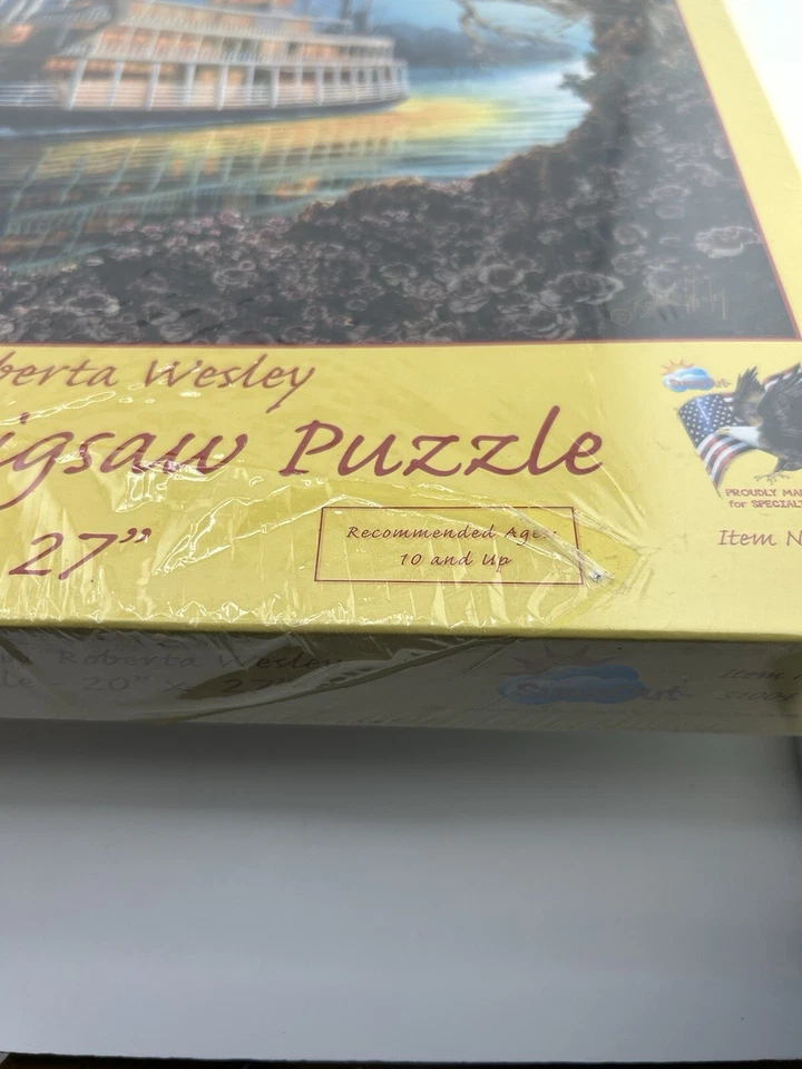 Jigsaw puzzle Nautical Boat Ship Night on the River 1000 piece NEW Made USA - Image 4 of 4