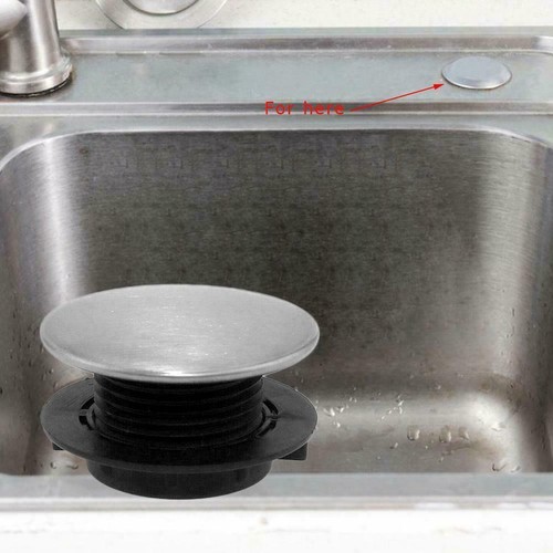 Steel Sink Tap Hole Cover Plate for Kitchen Conceals Unused Hole to Prevent A0 - Picture 4 of 10