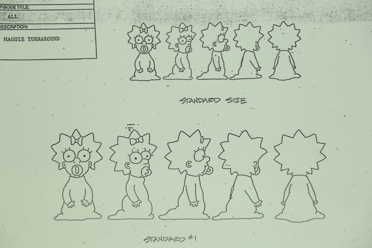 SIMPSONS Animated Production Copy MAGGIE TURNAROUND (32-18) | eBay