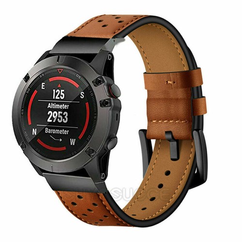 Quick Fit Leather Band Strap For Garmin Fenix 7S 7 7X 6S 6 6X Pro 5 5S 5X Plus - Picture 94 of 215
