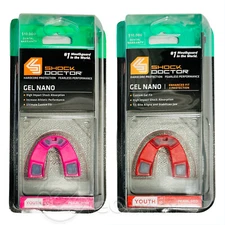 Shock Doctor GEL NANO Convertible Strap/Strapless Custom Mouthguard Youth 10-