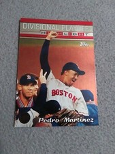 1999 Topps Pedro Martinez Divisional Playoff Highlight Boston Red Sox Foil card
