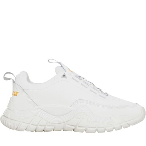 Caterpillar Vapor Storm Trainers in White and Yellow - Picture 1 of 5