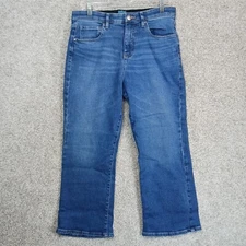 Jag Jeans Womens 12/26 Blue Denim Phoebe Cropped Boot Light Wash Straight Pants