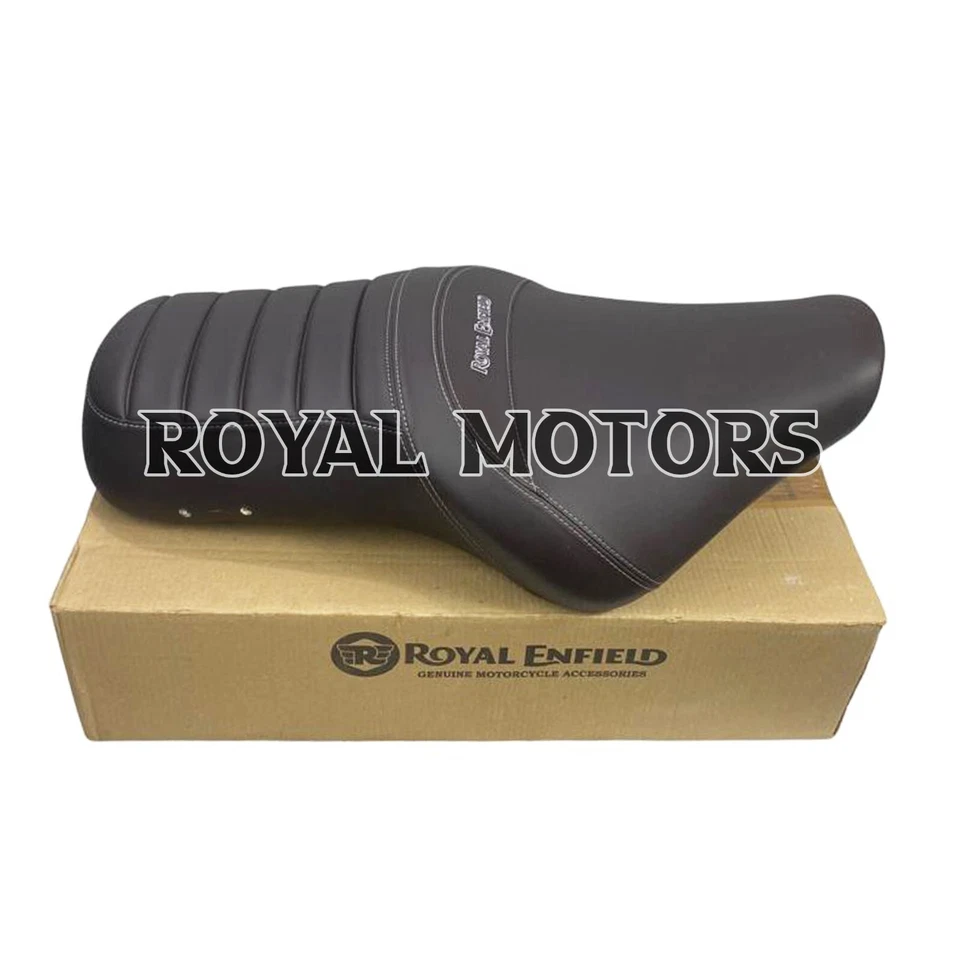 Royal Enfield "MARRÓN TOURING DOBLE ASIENTO" Para Nuevo Bullet 350 - Envío Express Foto 4 de 4