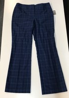 Kristin Davis 10 Blue Plaid Polyester/rayon Pants Kristin Davis 10 Blue Plaid Polyester/rayon Pants