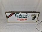 Vintage CARLSBURG ELEPHANT MALT LIQUOR IMPORTED Lighted Beer Sign DENMARK