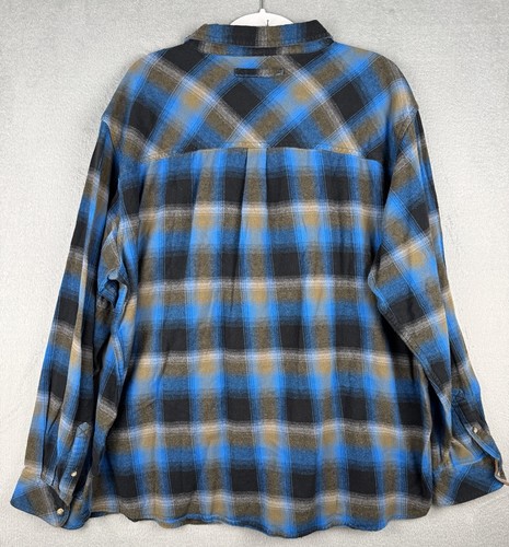 Herren Legendäres Whitetails Langarm Flanell Hemd Gr. 2XL Blau Braun Schwarz - Bild 9 von 12