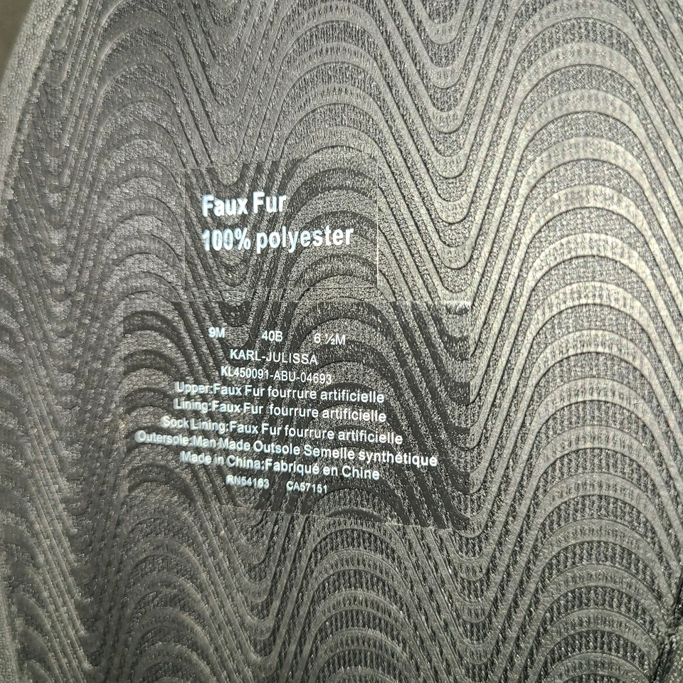 Zapatillas Karl Lagerfeld Paris para mujer peludas sintéticas/deslizamiento famoso rostro y logotipo de gato nuevas con etiquetas Foto 4 de 4