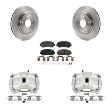 Front Brake Rotors Pads Calipers Kit for Nissan Rogue 2014-2022 oe36 Stock OE
