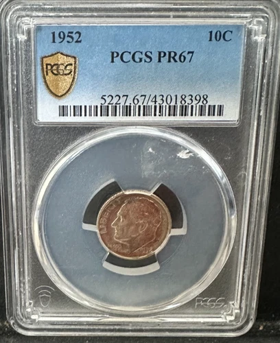 1952 Roosevelt Dime PCGS PR67 Silver