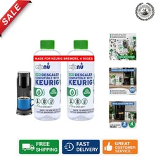 Superior Descaler Kit for Coffee Machines - Plant-Based, 2 Bottles, Unscented