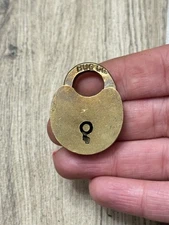 Vintage Old Small J.H.W. Climax BUG Co. Padlock Lock No Key