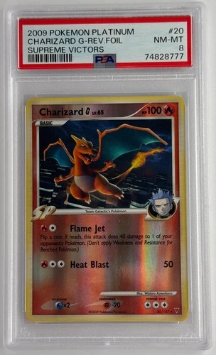 PSA 8 - 2009 Pokemon Platinum CHARIZARD G Supreme Victors #20 (2993)