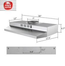 Extractor De Grasa Para Cocina Campana De Acero Inoxidable Extractoras Hogar NEW