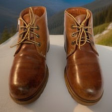 Vtg Timberland 10352 Men’s Size 8.5 M Camel Tan Leather Chukka Boots MADE In USA