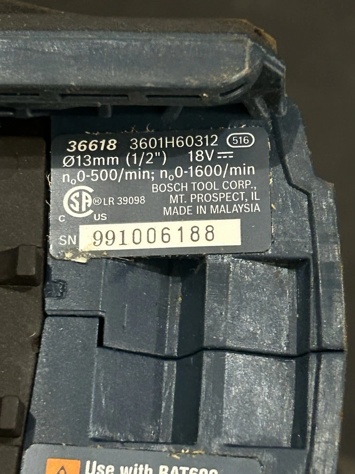 Taladro inalámbrico BOSCH 18V TALADRO 36618 con batería Foto 4 de 4