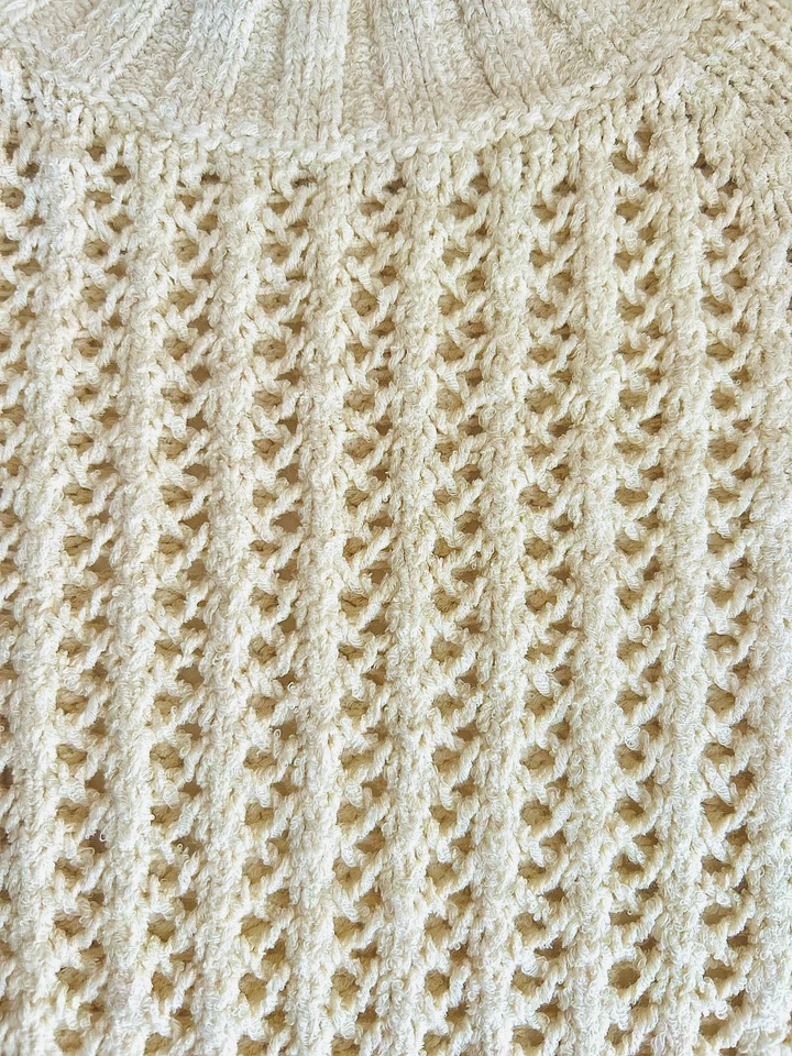 Ladies Marks Open Knit Jumper Long Sleeved 100% Cotton Knit Crochet Sweater NEW - Image 3 of 4