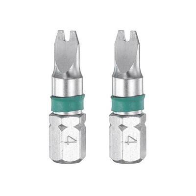 Für 2er-Set U4 Magnetische U-Bits 1/4'' Sechskant 1'' Länge S2 Stahl