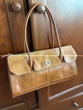 Wilsons Leather PELLE STUDIO Handbag/Tote . Rich Caramel Pebble Grain . NICE