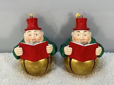 Lot Of 2  Department 56  Merry Makers Sinclair The Singer Monk Bell Ornaments 4 