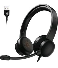 USB Headset with Microphone for PC, Wired Headphones with Mic USB Headsets