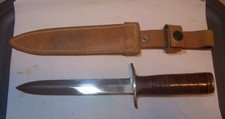 SELTEN GRIECHISCHES ARMEE RETUNGSMESSER MIT LEDERSCHEIDE GUTER ZUSTAND SELTEN