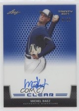 2017 Leaf Trinity Clear Auto Blue 9/25 Michel Baez #CA-MB1 Auto fm0