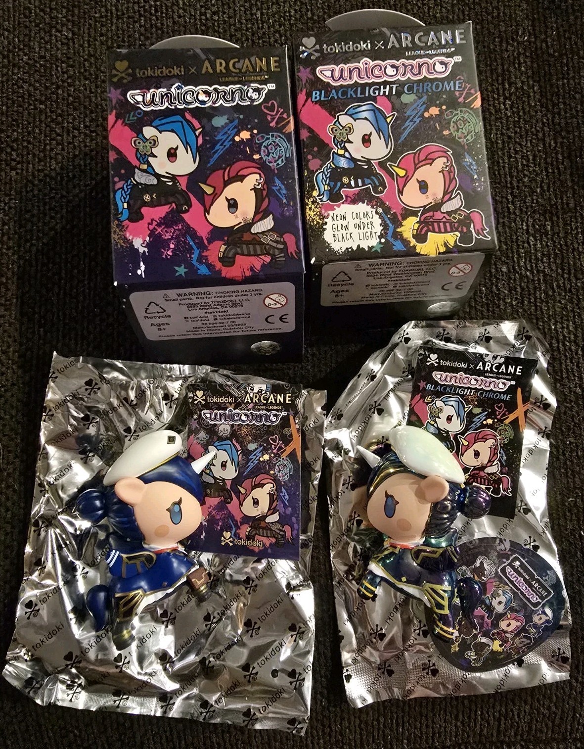 Tokidoki x Arcane Unicorno SET Version 1 & 2  - Caitlyn Kiramman BRAND NEW