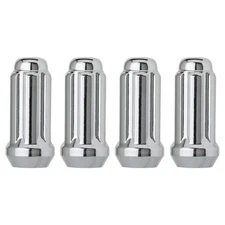 Chrome M14x2.00 Lug Nuts For Aftermarket Wheels Closed End XL Spline Pack of 4
