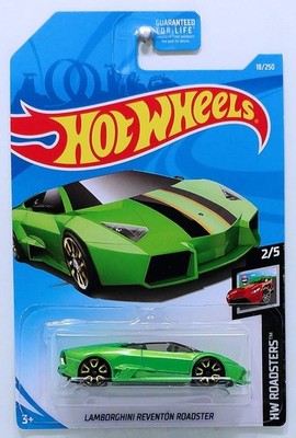 Hot Wheels 2019 HW Roadsters Lamborghini Reventon Roadster 18/250, Green
