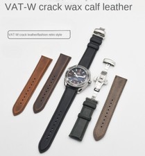 super quality genuine Leather Watch Strap Butterfly Clasp Band 18-24 multicolour