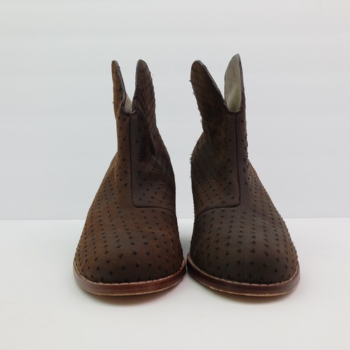 Matt Bernson Womens Size 6.5 Brown Leather Hidden Wedge Bootie Shoes - Picture 6 of 11